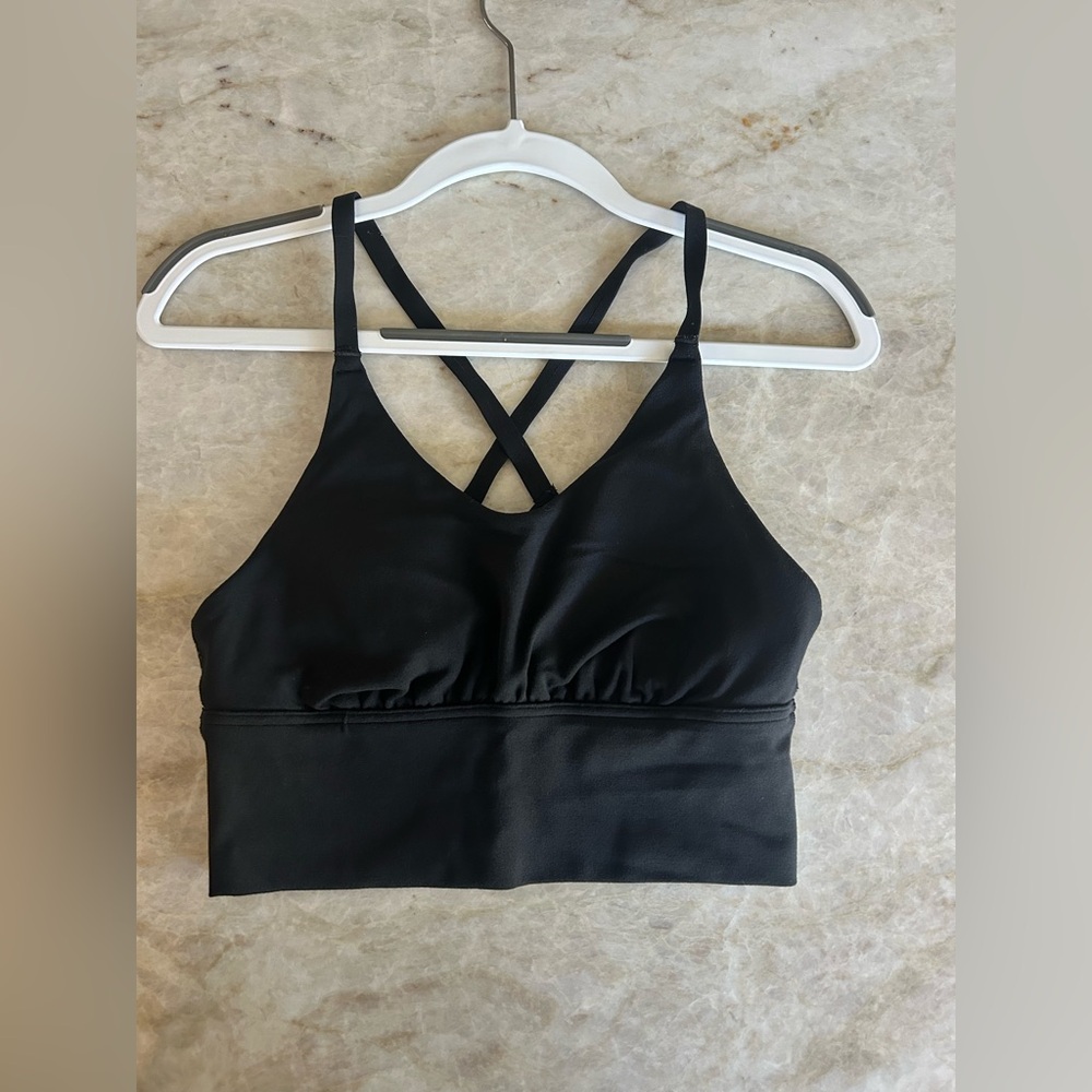 Black Aerie sports bra with cross straps!